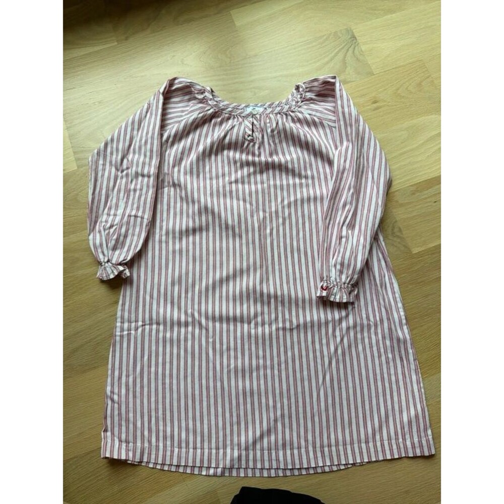 Petite Plume girls ticking stripe holiday night gown size 8